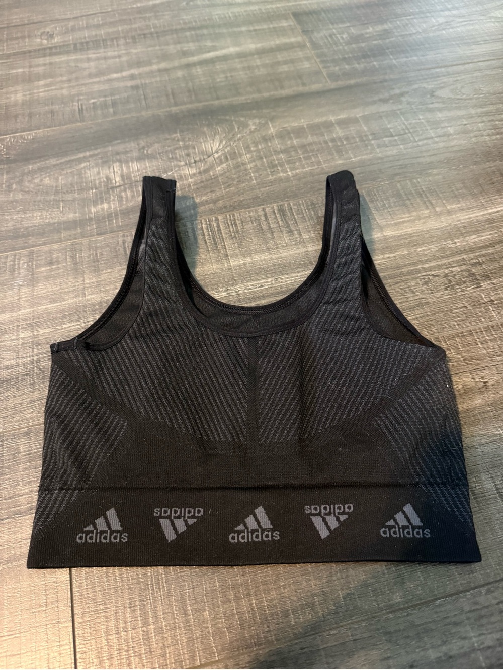 adidas Black Seamless Support Crop Tank